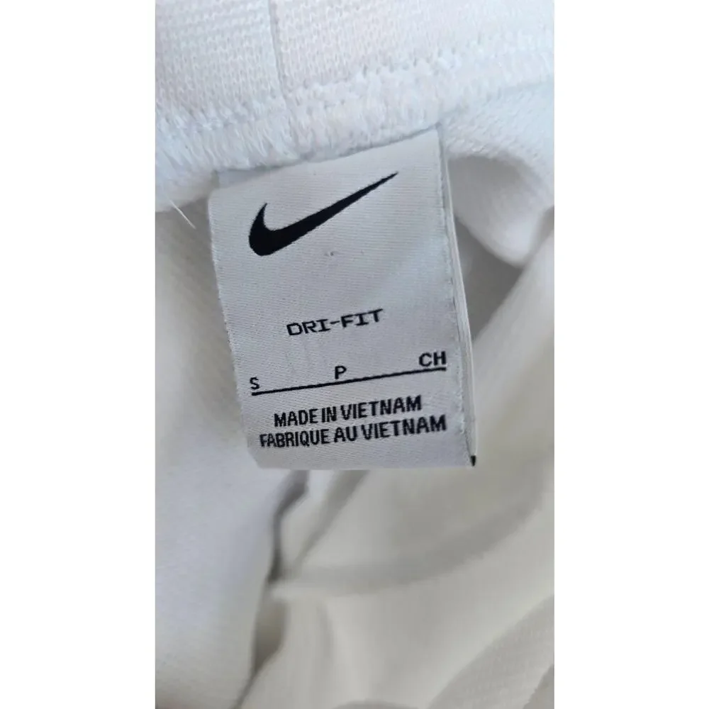 Nike Jogger Pants Mens Small White Dri-FIT French Terry Elastic Waist *stains